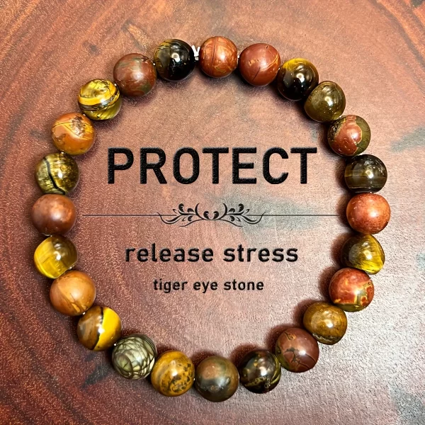 1 pc Protection Bracelet, Tiger Eye Stone Bracelet for Men