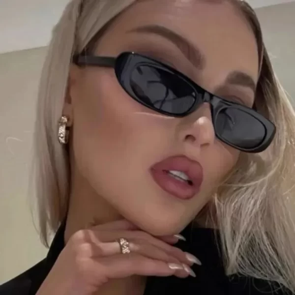 Small Narrow Frame Sunglasses for Hot Girl Luxury Designer Brand Eyewear