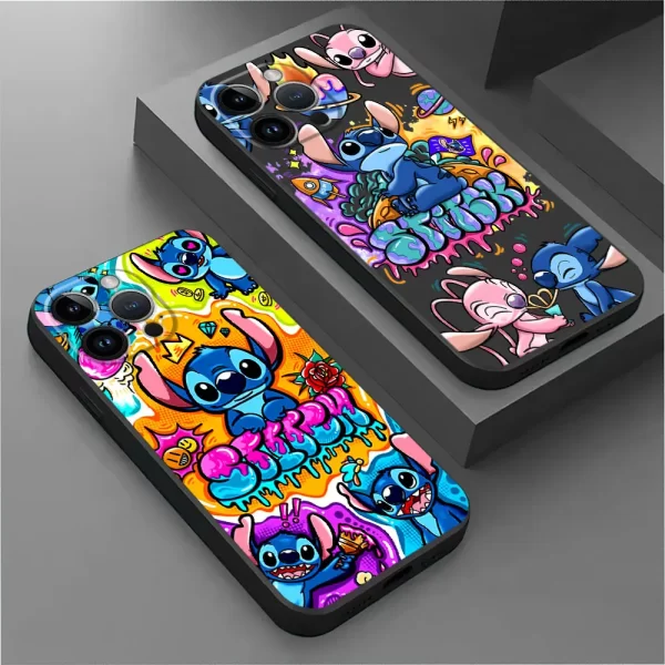 Silicone Disney Lilo Stitch Baby Shell Cover Phone Case for iPhone