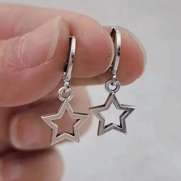 New Creative Star Hoop Earrings Fashion Simple Earrings
