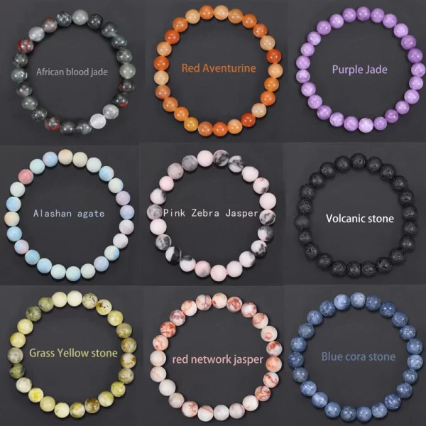 6/8mm Beads Natural stone Body-Purifying for Weight Loss Yoga Meditation Healing Stone Bracelets