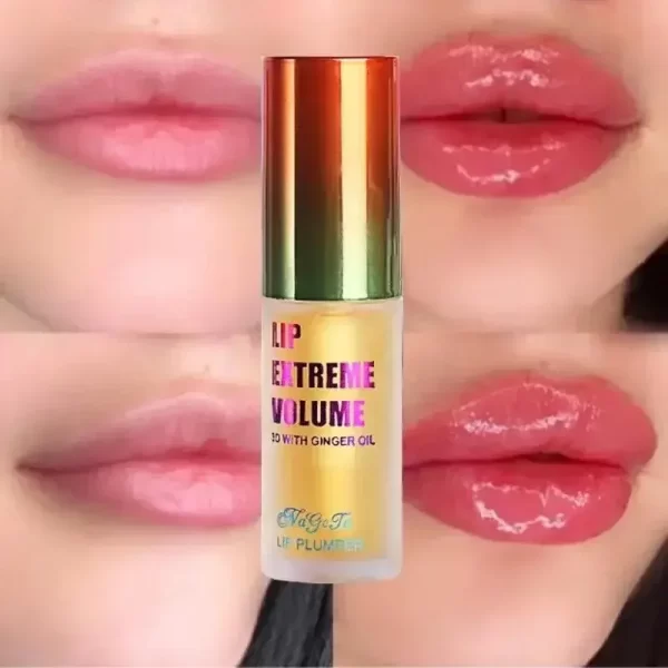 1 or 2 Pc Ginger & Mint Lip Plumper Oil Volumizing Serum for Smoother, Fuller Lips