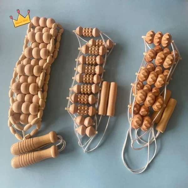 Wooden Massage Roller Anti Cellulite Lymphatic Drainage Massager